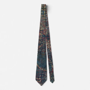 Grungy Patterns with Messy Patchwork of Textures Tie