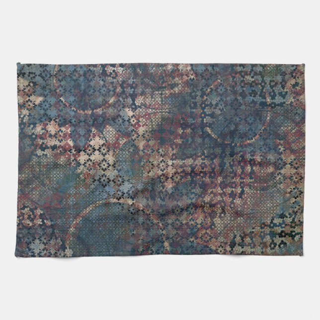 Grungy Patterns with Messy Patchwork of Textures Towel (Horizontal)