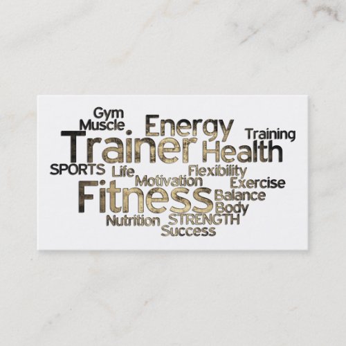 Grungy Personal Trainer Business Card