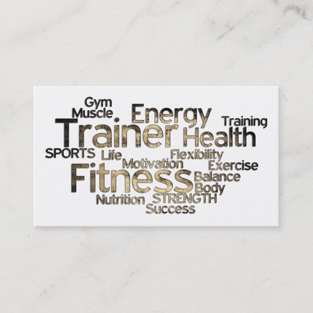 Grungy Personal Trainer Business Card (Front)