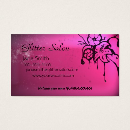 Grungy Pink Salon Business Card
