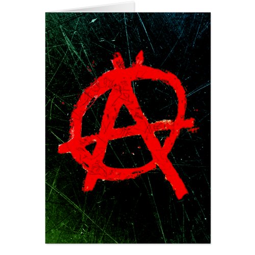 Grungy Red Anarchy Symbol