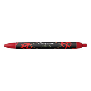 Grungy Red Anarchy Symbol Pen
