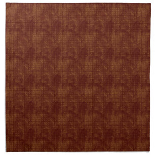 Grungy Red and Gold Floral Pattern Cloth Napkin