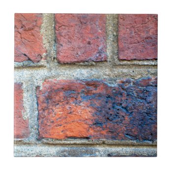 Grungy Red Brick Wall Tile by lazytextures at Zazzle