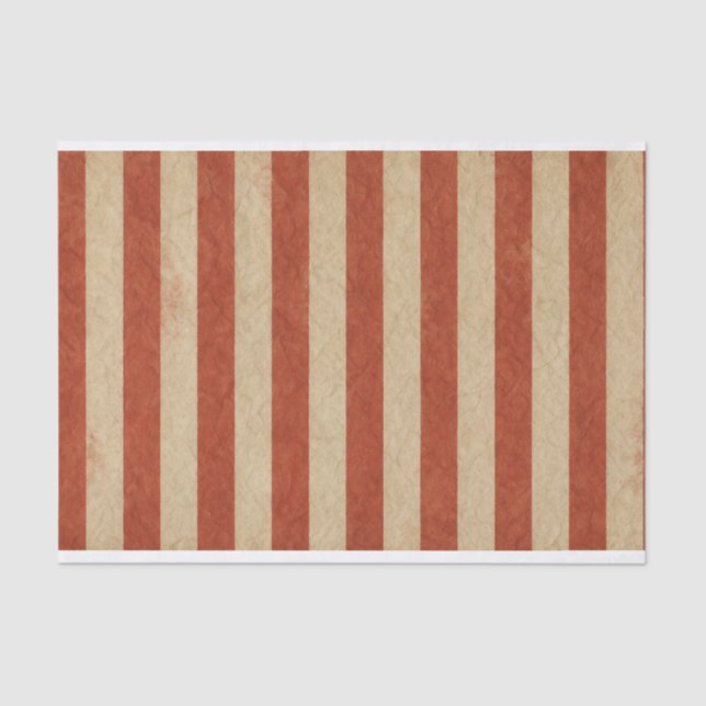 Grungy Red Stripes (Vertical) Tissue Paper (Front)