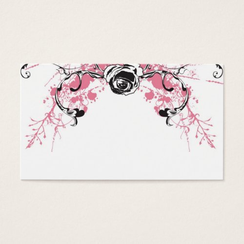 Grungy rose Profile Card Business Card Template