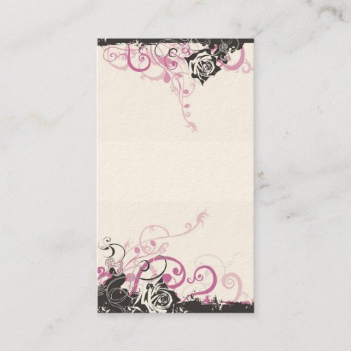 Customizable Grungy roses Business Card