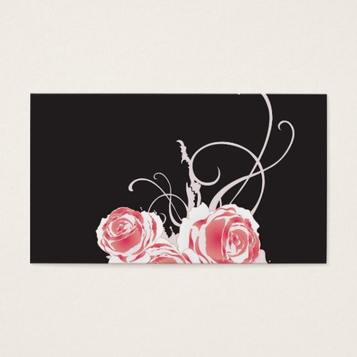 Grungy roses Profile Card Business Card Templates