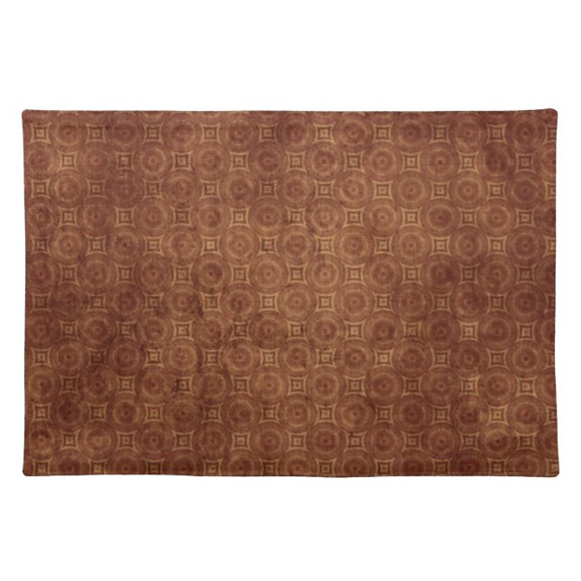 Grungy Rust Colored Pattern Design Placemat (Front)