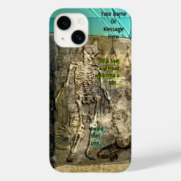 Grungy Skeleton Jokes (Personalized) Case-Mate iPhone 14 Case