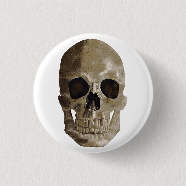 Grungy Skull Button (Front)