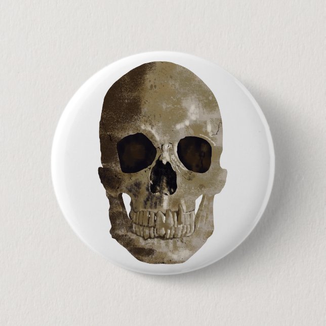 Grungy Skull Button (Front)