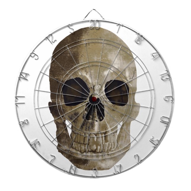 Grungy Skull Dart Board (Front)
