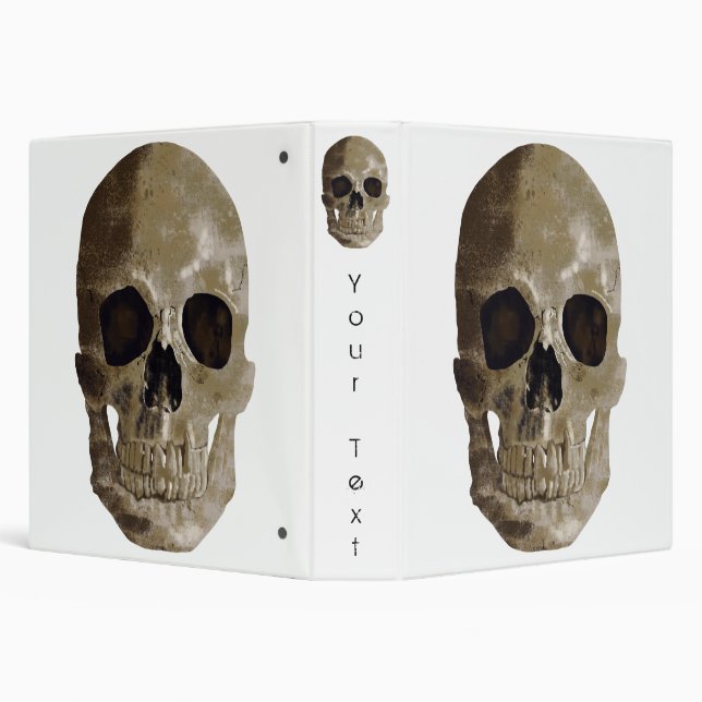 Grungy Skull Halloween 3 Ring Binder (Background)