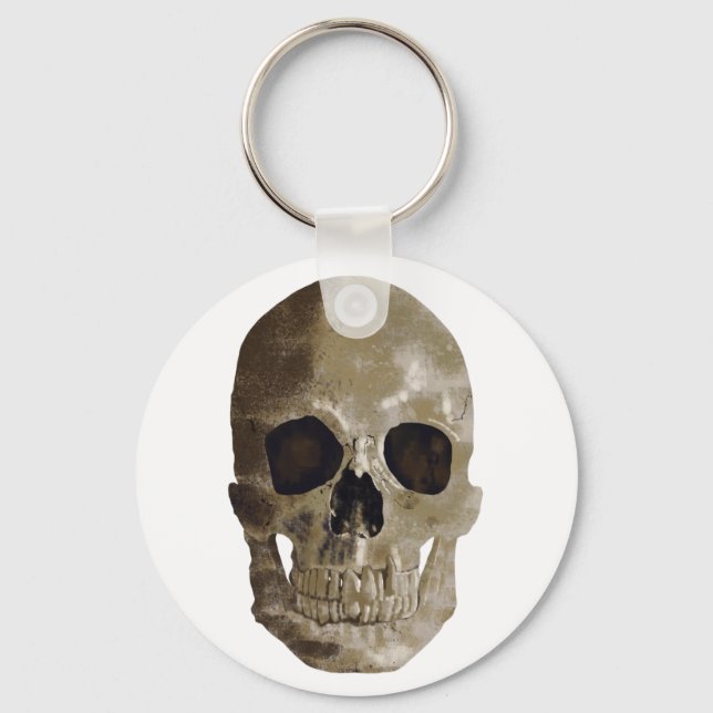 Grungy Skull Keychain (Front)