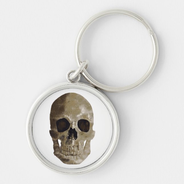 Grungy Skull Keychain (Front)