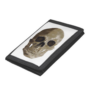 Grungy Skull Tri-fold Wallet
