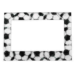 GRUNGY SOCCER BALLS MAGNETIC PHOTO FRAME