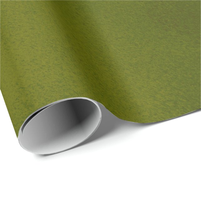 Grungy Styled Smudge Dark Green Wrapping Paper (Roll Corner)