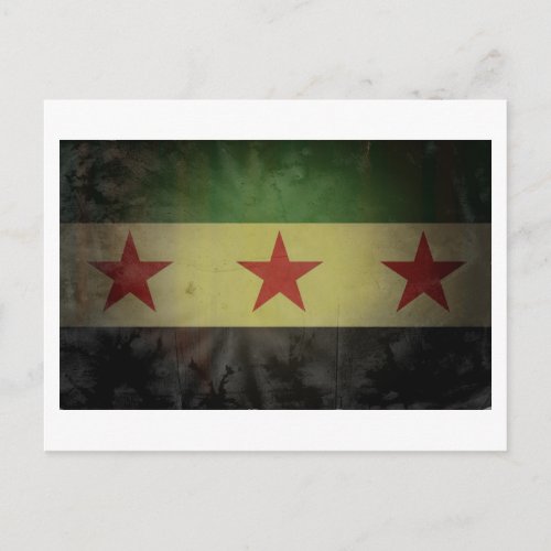 Grungy Syria Flag Postcard