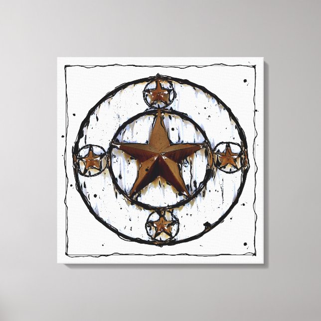 GRUNGY TEXAS STAR CANVAS PRINT (Front)