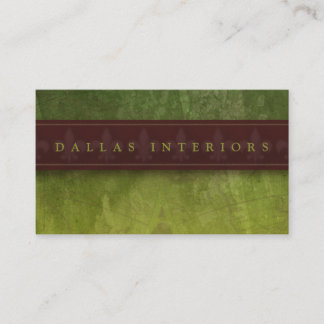 Grungy Textured Green and Brown Business Card