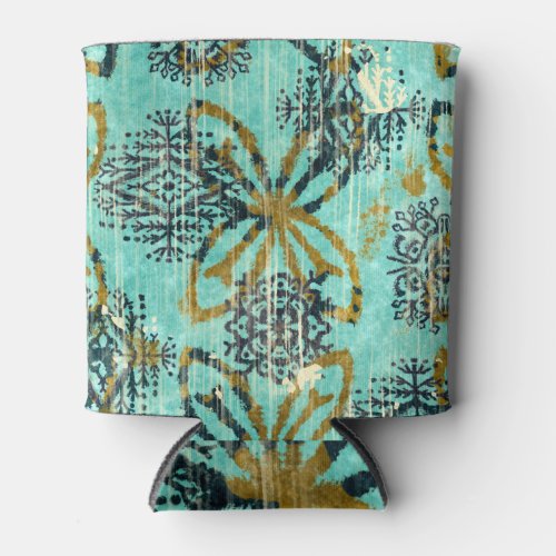 Grungy Tribal Ethnic Rug Motif Can Cooler