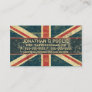 Grungy Union Jack Business Card