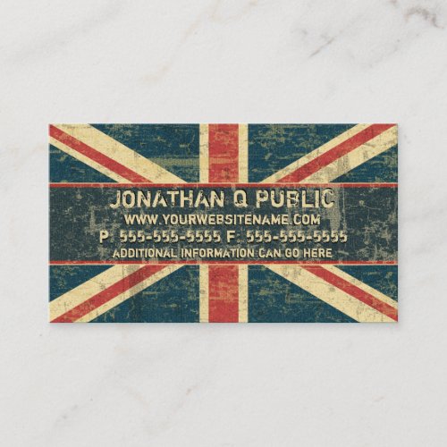 Grungy Union Jack Business Card