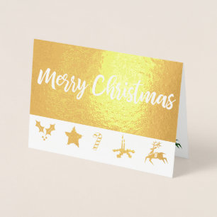 Grungy Vintage Gold Christmas Foil Card
