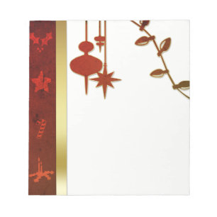 Grungy Vintage Gold Christmas Notepad