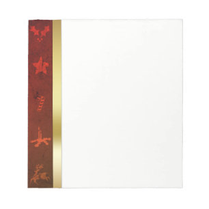 Grungy Vintage Gold Christmas Notepad
