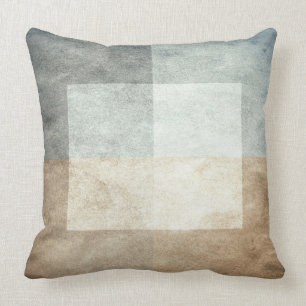 grungy watercolor-like graphic abstract throw pillow