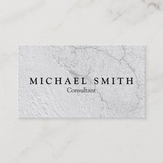 Grungy white stucco wall background business card | Zazzle.com