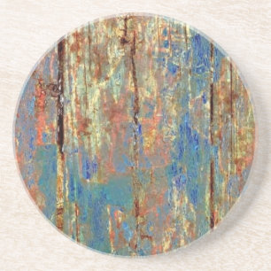 Grungy Wood Fence Sandstone Coaster