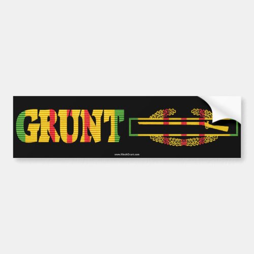 GRUNT Combat Infantryman Badge Bumper Sticker