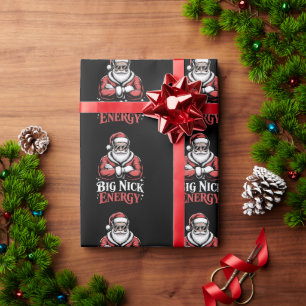 Grunt Style Big Nick Energy Funny Santa Christmas  Wrapping Paper