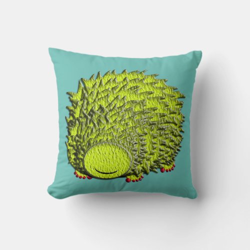 gruntpigs whobbly blob hedgehog throw pillow