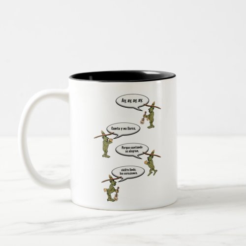 Grntyers cartoon _ Mexicans sing Cielito Lindo  C Two_Tone Coffee Mug