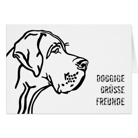 Gruß mit Dogge Cards (Front Horizontal)
