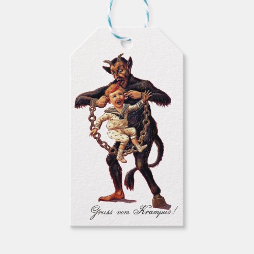 Gruss vom Greetings From Krampus Gift Tags