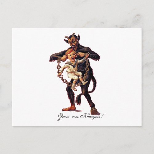 Gruss vom Greetings From Krampus Postcard