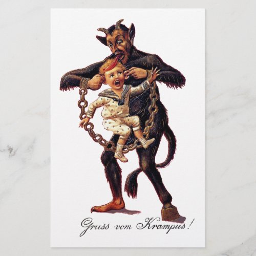 Gruss vom Greetings From Krampus Stationery