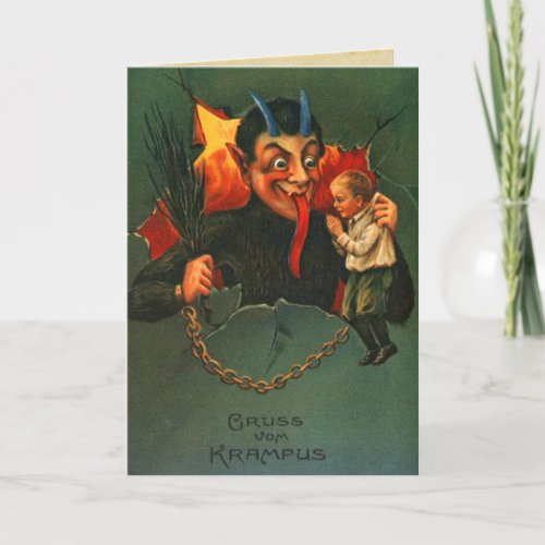 Gruss Vom Krampus Christmas Holiday Card