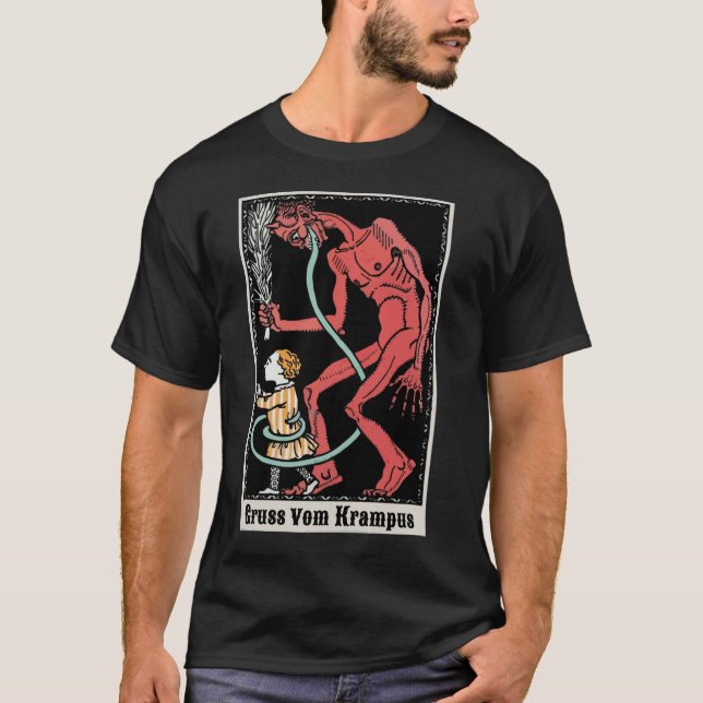 Gruss Vom Krampus Greetings From Christmas Demon 5 T-Shirt (Front)