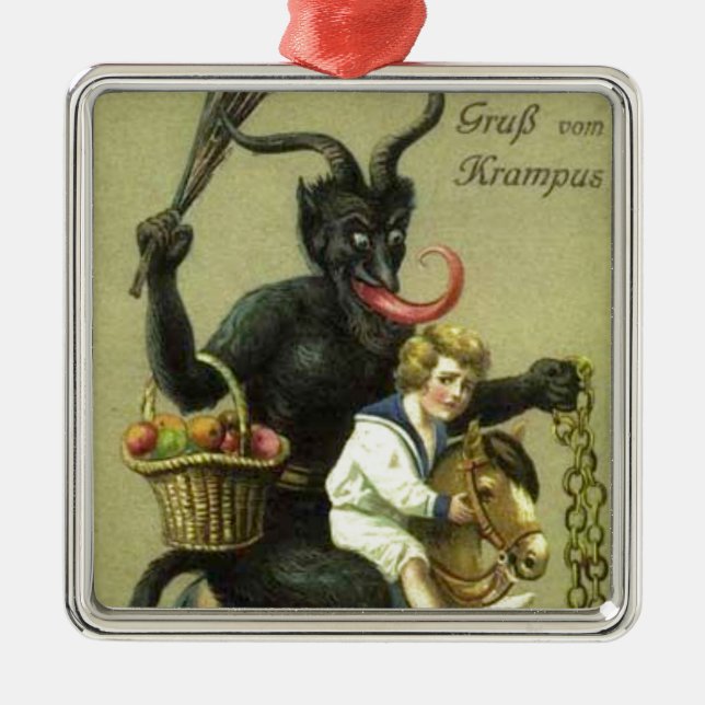 Gruss Vom Krampus Metal Ornament (Front)