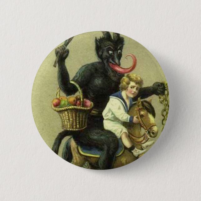 Gruss Vom Krampus Pinback Button (Front)