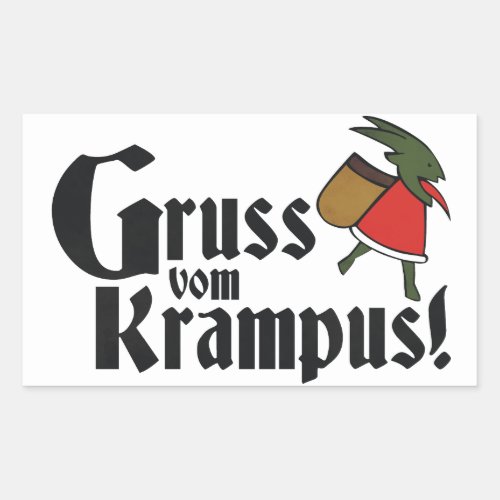 Gruss Vom Krampus Rectangular Sticker