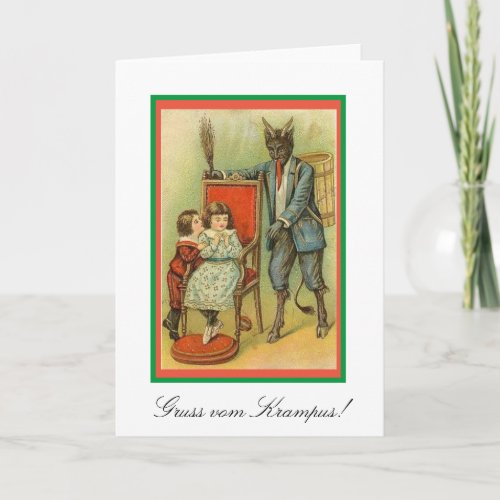 Gruss vom Krampus Traditional European Christmas Card